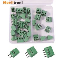 30pcs Screw PCB Terminal Block Connector Kit KF128-2.54 2Pin 3Pin 4Pin