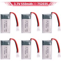 752035 3.7V 1S 500mAh Lipo Battery with Charger For H107 H31 KY101 E33C E33 RC Drone Helicopter Spare Parts 3.7V Battery XH2.54