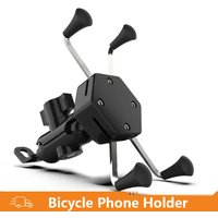Motorcycle Phone Mount Anti Shake Motorbike Phone Holder for 3.5-7.0 Inch Smartphone for Motorcycle Mirror with 360° Rotatabe