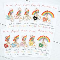 10pcs alloy heart-shaped keychain – a heartfelt accessory with a note thanking you for helping me grow – a thoughtful gift for t