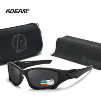 AliExpress KDEAM Men's Cycling Sunglasses Polarized Black Warrior Style Riding Sun Glasses Sports With Zipper Case