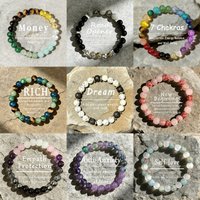Anti-Anxiety Elastic Bracelet Tiger Eye Obsidian Amethyst Love Protection Relief For Woman Jewelry Gift Dropship Wholesale