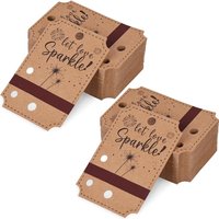 10-50pcs Kraft Paper Wedding Fireworks Holder Card Gift Packaging Tags Hanging Card Wedding Birthday Party Christmas Decor Label