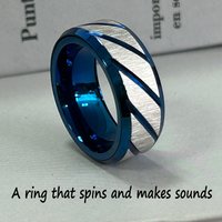 Novelty Metal EDC Toy Fingertip Slider Fashion Accessories Ratchet Ring Stress Relief for Adults Metal ADHD Casual Fingertip Rin