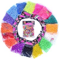 600pcs/lot Colorful Loom Rubber Band Bracelet Making Kit