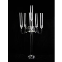 1 PCS 5 Arms Candelabra Acrylic Candle Holders Wedding Table Centerpieces Flower Stands Party Candlesticks Decoration image 4