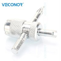4-in-1 Tire Valve Stem Removal Tool Valve Stem Puller Tire Repair Tool Valve Core Removal Tool Tire Cleaning Tool