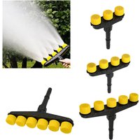 Garden Lawn Watering Sprinkler 3/4/5/6 Head Water Mist Nozzle For 1" 1.2" Hose Garden Watering Irrigation Hand Sprayer 1pcs