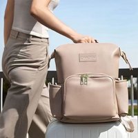 Multifunction Leather Diaper Bag Large Capacity Baby Stuff Bag Outdoor Travel Maternity Backpack Waterproof Insulated Mommy Bag