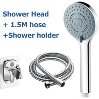 5 Modes Shower Head Set High Rainfall Massage Handheld Bath Sprayer Nozzle Shower Head With Hose Bracket Bathroom Accessories