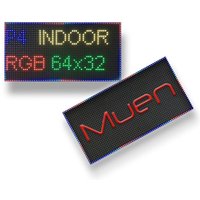 Muen P4 LED Screen Panel Module Indoor SMD 256 X 128mm Full Color 64 X 32 Pixels 1 / 16 Scan LED Display Panel Module