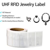 1000pcs 860-960Mhz UHF RFID Tag Passive 4m Read Range PET Material RFID Jewelry Label for Jewelry Management