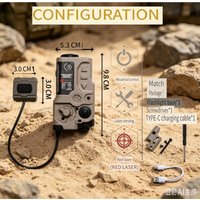 RAID-X Style Red Green Light Module, Multifunctional Tactical Light Fits 20mm Rail, Outdoor Game Toy Accessories