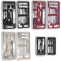 ✨ 8/19Pcs Home Nail Clipper Set Large Dead Skin Pliers Diagonal Small Eyebrow Clipper With Leather Sleeve For Personal Grooming