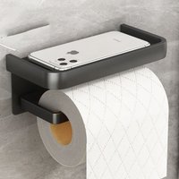 Aluminum Alloy Toilet Paper Holder Tissue Rack Bathroom Storage Shelf Essential Accessory for Tidy Toilet Spaces
