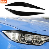 Car Headlight Eyebrows Eyelid Piano Black Sticker For BMW F32/F33/F36 4 Series F80 M3 F82/F83 M4 Gloss Automobile Interior Parts