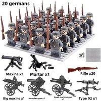 World War II doll set collects military weapons sandbags, educational toys, mini characters, children's toys and birthday gifts.