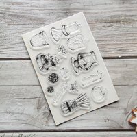 KLJUYP Candle Bottles Transparent clear stamp for DIY Scrapbooking/Card Making/Kids Christmas Fun Decoration Supplies