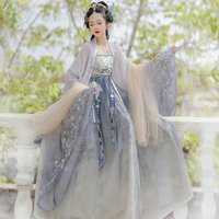 Chinesische Hanfu Kleid Frauen Alte Traditionelle Gestickte Hanfu Sets Karneval Fee Cosplay Kostüm Grün Blau Hanfu Tanz Kleid