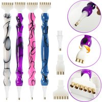 Polyresin Diamond Painting Pen Kit with 3 Interchangeable Metal Tips, DIY 5D Diamond Art Tool Set - Multi-Purpose Pickup.