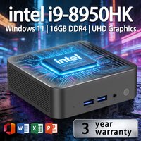 Portable Mini PC Windows 11 Intel Core i9 8950HK Desktop Computer 16GB DDR4 1TB 2TB SSD WIFI6 BT5.2 Ultra Small Pocket PC gamer