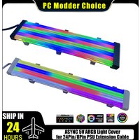 5V ARGB Asynchronous Luminous Wire Casing for Desktop Computer 8Pin/24Pin PSU Cable, Support ASYNC Software SignalRGB/OpenARGB