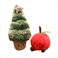 Lovely Christmas Apple Plush Doll Cartoon Apple Stuffed Toy Christmas Tree Decorative Apple Plush Toys Beautiful Holiday Gifts
