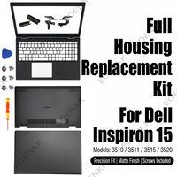For Dell Inspiron 15 3510/3511/3515/3520 Laptop Case Parts, Full Set LCD Back Cover Front Bezel Palmrest Bottom Cover Repair Kit
