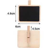 10Pcs Mini Wooden Blackboard Clip Message Note Board Home Store Decoration