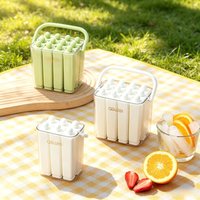1pc Ice Tray Silicone Long Mold With Lid And Handle For DIY Popsicle Coffee Juice Homemade Frozen Cube Food Making Tool
