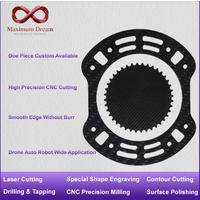 CNC Cutting Carbon Fiber Sheet Panel Custom Shape Precision Holes Board for Robotics Mechanical Frame 1pc