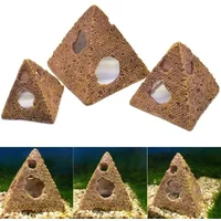 Simulation Pyramid Aquarium Ornament Landscape Shrimp Fish Shelter Fish Tank Decor Egyptian Decor