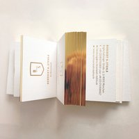 200PCS Customisable Colored Holographic Rainbow Gold Edge Business Card with Foil Logo Visiting Card in Cardboard Material