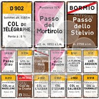AliExpress Potdemiel Artysian Tour de France Cycling Race Cycling Landmark Metal Plaque Road Signs Croix de FER Madeleine Tourmalet Luz-Ardiden Loze