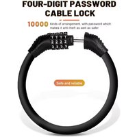 AliExpress NONE 40-90CM Bike Lock Motorcycle Portable Security 4-digit Code Bike Lock Number Lock Accessory for Bicycle Motorcycle Scooter