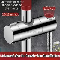 Adjustable Shower Holder Shower Head 20-25mm Clamp Shower Stand for Bathroom Rail with 360° Rotation for Shower Head Mounting