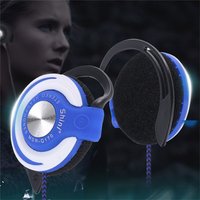 Portable Adjustable 3.5mm Plug FM and Over-ear HIFI Stereo Wired Earphone Wired Headphones Ear Hanging Bass Headset