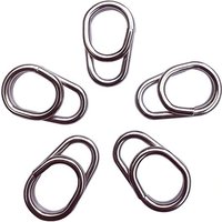 50/100pcs Stainless Steel Ocean Snap Fishing Rings Split Rings High Quality Strengthen Lure Connecting Ring Fishing Accessories