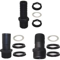 Rain Barrel Hose Nozzle Durable Thick External Thread with Washer Barrel Duct for Rain Barrels Ponds Aquariums Water Tanks