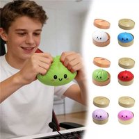 Simulation Flash Dumpling Pressure Ball, Slow Rebound Soft Pinch Decompression Toy, Office Home Decor for Kids Adults Gifts