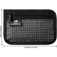Travel Ready Organizer Pouch With Lightweight Grid Fabric Zipper for Coins and Small Items