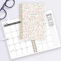 2026-2028 Monthly Planner, Floral Cover A5 8.15×5.71in, Gold Spiral Binding Calendar Notebook for Work, Study & Daily Planning