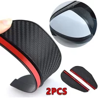 2pcs Universal Car Rearview Mirror Rain Eyebrow Carbon Fiber Car Rear View Rainproof Blades Stickers for Car Accessories