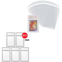 100Pcs Resealable Sleeves for Card Brick Protection / 5pcs Anti-UV Graded Card Brick for Trading Sports Cards