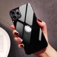 Black White Gold Back 9H Tempered Glass Protective Film For iPhone 15 14 Plus 13 12 mini 11 Pro MAX Full Cover Screen Protector