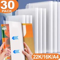 10PCS A4/16K/A5 Transparent Plastic Book Cover Self-Adhesive Closure Waterproof and Wear-Resistant Books PVC ProtectiveCover