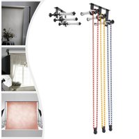 3-Haken-Hintergrundträgersystem – Manueller Kettenantrieb – Wand-/Deckenmontage – für Fotostudio-Hintergrund – Schwarz-Weiß