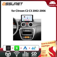 Autoradio Android pour citroën C2 C3 2002-2006 sans fil Carplay Autoradio multimédia lecteur vidéo GPS Auto stéréo par Snapdragon