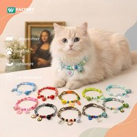 Pet Beaded Necklace Accessories Skin-friendly Braided Rope Collar Dog Cat Adjustable Bells Collar Anti-lost Safety Pet Supplies