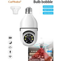Carpbaba SD Wifi Bulb E27 Surveillance Camera Full Color Night Vision 360° Rotating Automatic Human Tracking Two-way Talk Smart